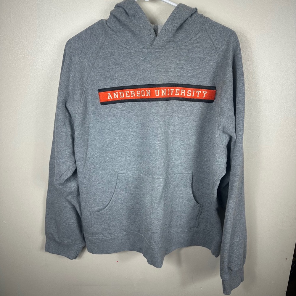 Jones & Mitchell Hoodie Mens‎ L Gray Anderson University Pullover Fleece